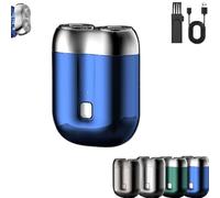 Gradientiscolor 2025 New Upgrade Pocket Shaver USB Mini Shavers, Washable Double Head Razor, New Model Mini Dual-Head Electric Shaver, Literalous Shavers, Gradientcolor Razor (Blue)