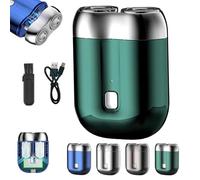 Gradientiscolor Electric Shaver, Gradientiscolor 2025 New Upgrade Pocket Shaver USB Mini Shavers, Rechargeable Waterproof Compact Electric for Men, for Home, Car, Travel (Green)