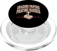 Grading Papers Praying Harder Christian Teacher Jesus PopSockets PopGrip for MagSafe