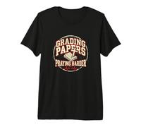 Grading Papers Praying Harder Christian Teacher Jesus Premium T-Shirt