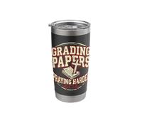 Grading Papers Praying Harder Christian Teacher Jesus Stainless Steel Insulated Tumbler