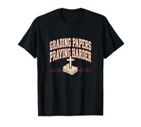 Grading Papers Praying Harder Christian Teacher Jesus T-Shirt