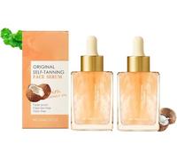 Gradual Self-Tanning Face Serum, Progressive Tanning Serum, tanning pool,Self Tanning For Natural Look Tan, Sunbed Accelerator for Sun-Kissed Skin - Fast-Acting, Indoor & Outdoor Use (2pc)