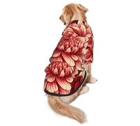 Gradually Blooming Flowers Dog Hoodie for Medium and Large Dogs – Soft Polyester Pet Clothes, Suitable for All Seasons
