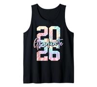 Graduate 2026 Graduation Cap Diploma tie dye Tank Top