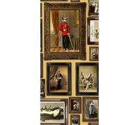 Graduate Collection Wallpaper Colonel Fox (and friends) at the Gentleman's Club CC1GENTLEMENMUSTARD
