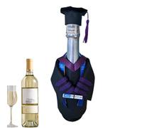 Graduate Wine Cover - Decorative Bottle Stopper, Top Cover with Tassel, Elegant Party Decoration, Reusable Felt Fabric, Elegant Finish | Decorative Wine Pouch