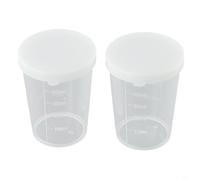 Graduated Beakers Transparent Plastic Measuring Cups With Lids 10PCS 30ML 50ML 100ML Small Liquid Containers Clear for Mini Jugs Set For Kitchen (50ml)