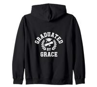 Graduated By Grace Christian Faith Message Zip Hoodie