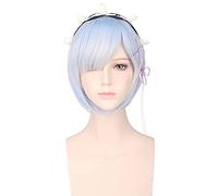 Graduated Color Rem Cosplay Wig Or Ram Cosplay Wigs Re:Zero Starting Life In Another World Costume Play Halloween Costumes Ha0839Bl