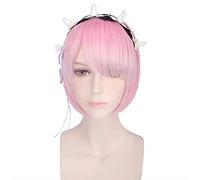 Graduated Color Rem Cosplay Wig Or Ram Cosplay Wigs Re:Zero Starting Life In Another World Costume Play Halloween Costumes Ha0839Pk