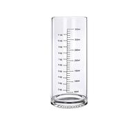Graduated Glass Drinking Cup, High Borosilicate Glass Measuring Cup for Elderly, Beginners, Weight Loss, Straight Clear Glasses with Measurements for Water, Milk, Juice, Milkshake, Coffee (350 ml)