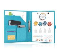 GraduatePro A4 Portfolio Folder with Magnetic Clipboard Folder 2 Ring Binder for Legal Pad Work Writing Paperwork & Presentations (Turquoise)