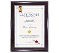 GraduatePro Certificate Frame A4 Diploma Document Frame with Gold Beaded Award for Wall Mount and Tabletop Classic