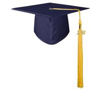 GraduatePro Graduation Cap Hat for Adults 2026 Mortor Board Academic High School University Navy Hat with Gold Tassel Royal