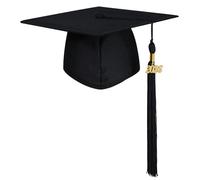 GraduatePro Graduation Cap Hat for Adults 2026 Mortor Board Academic High School University with Black Tassel