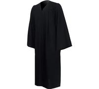GraduatePro Graduation Gown Choir Robe Clergy Adult Teen Costume Church Baptism University High School Unisex Black S