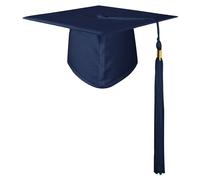 GraduatePro Graduation Hat for Adults Mortor Board Cap for Academic High School University with Navy Tassel