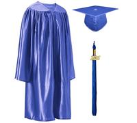 GraduatePro Kids Graduation Cap and Gown Nursery 2026 Kindergarten Preschool Toddler Child Costume Outfit Royal 36=XL