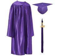 GraduatePro Kids Graduation Cap and Gown Nursery 2026 Kindergarten Preschool Toddler Child Costume Outfit Purple 30=M