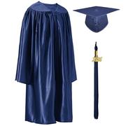 GraduatePro Kids Graduation Cap and Gown Nursery 2026 Kindergarten Preschool Toddler Child Costume Outfit Navy 30=M