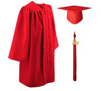 GraduatePro Kids Graduation Cap and Gown with 2026 Tassel Child Nursery Preschool Kindergarten Toddler Costume Outfit Set Red 27=107-114
