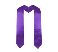 GraduatePro Kindergarten Shiny Graduation Stole Kids Preschool Choir Clergy Plain Sash 40"/100cm Purple