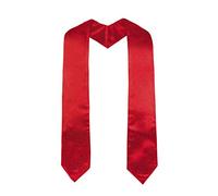 GraduatePro Kindergarten Shiny Graduation Stole Kids Preschool Choir Clergy Plain Sash 40"/100cm Red