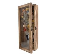 GraduatePro Shadow Box 5x12.5 Brown Frame with Glass Deep Picture Wedding Bouquet Flowers Memorabilia Medals Photos Memory for Keepsakes