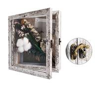 GraduatePro Shadow Box 8x8 Display Case Large White Frame with Glass Deep Picture Wedding Bouquet Flowers Memorabilia Medals Photos Memory for Keepsakes