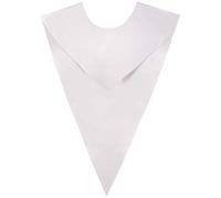 GraduatePro Unisex V Shape Choir Stole for Adults Church Solid White