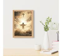 Graduates Decoration Lamp Light, The Lamp 4D LED Christ Frame, Illuminated Picture Night Light, Holy with Inspirational Message, Christ Frame Picture for Home (A, 22X17cm)