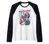 Graduates of Monster High - Draculaura Frankie Lagoona Clawdeen Raglan Baseball Tee