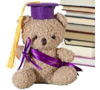 Graduation - 13cm Graduation Plush Toy With Certificate & Hat | Perfect Bear Gift For Kindergarten, Preschool, High School, University, And New Beginnings | Soft And Detailed Doll Gift For