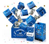 Graduation 2026 Money Explosion Gift Box Kit With Pull Tabs Money Holder Confetti Graduation Money Holder Gift Card Box, For Cards Notes Graduate Party Gift Idea(Blue,20 pcs)