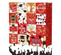 Graduation Advent Box - 2026 Holiday Calendar | 30x30x7cm Paper Case with 16 Day Countdown, 200g Lightweight Organizer with Celebration, Empty Grad Box for Students, Adults, Bachelor College