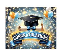 Graduation Banner - Congratulations Graduate Backdrop | Photo Booth Backdrop, Congratulations Grad Banner Graduate Party Backdrop Photography Prop Party Favors for School