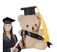 Graduation Bear - 13 cm Plush Toy with Academic Hat and Certificate, Decorative | Ideal as a Gift, Keepsake, Graduation, Kindergarten Party or as a Pretty Decor