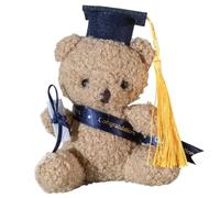 Graduation Bear Plush Figure - Gift 13 cm, Graduation Souvenir Plush Stuff|Soft Plush Material, Detailed Design, Emotional Memory, Gift Idea, System Design, PP Cotton Filling