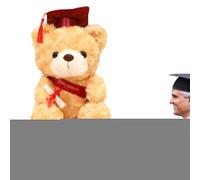 Graduation Bear - Plush PP Cotton Stuffed Toy | Small Cute Soft Cap Doll Gift | Adorable Keepsake Helps Celebrate For Students Graduation Ceremony Season