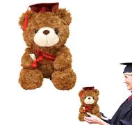 Graduation Bear - Plush PP Cotton Stuffed Toy | Small Cute Soft Cap Doll Gift | Adorable Keepsake Helps Celebrate For Students Graduation Ceremony Season