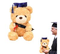 Graduation Bear - PP Cotton Plush | Cute Soft Cap Plush Small Gift | Adorable Souvenir Help Celebrate A For Ceremony Season