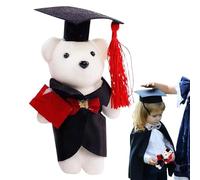 Graduation Bears | Ceremony Animals, Plush Toy in Sitting Position for Photo End of Year Elementary School Upper College Gift Teacher Composition Bouquet of Animals