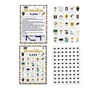 Graduation Bingo Cards Game, 24 Player 2026 Funny Party Cards with Interactive Design, Entertainment Tool for Family Gatherings, Adults, Men, Student Women,