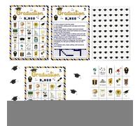 Graduation Bingo Game, 24 Player Fun Cards, 2026 Grad Party Entertainment Set, Family Gathering Activity for Adults Men Women Students School Celebration, Paper Sheets, Easy Play Group Activity