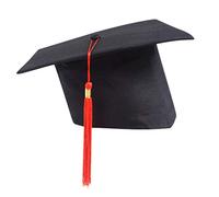 Graduation Black Hat Adjustable Academic Grad Party Decorations School Uniform Student Cap For Adults 2026 Bachelor's High Graduations Parties Gifts A Male Doctor (B#Red,One Size)