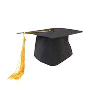 Graduation Black Hat Adjustable Academic Grad Party Decorations School Uniform Student Cap For Adults 2026 Bachelor's High Graduations Parties Gifts A Male Doctor (B#Yellow,One Size)