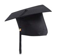 Graduation Black Hat Fancy Dress Accessory For Ceremony Party Favors 2026 University Cap Made With Premium Quality Polyester Matte Finish Fabric Secondary School Gifts (Black#b,One Size)