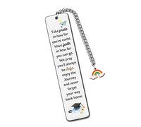 Graduation Bookmarks Inspirational Best Friend Son Daughter Encourage Bookmarker Women Men Go to University Keepsake Teens Graduate Appreciate Present Book Accessory Take Pride in How Far You've Come