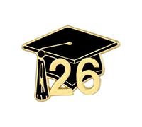 Graduation Brooch - 2026 Grad Lapel Badges, 2026 Grad Pins, Graduation Cap Metal Eco Friendly Brooch, Decorative Badge For Collars Shawl Sweaters Scarf Coat Jackets